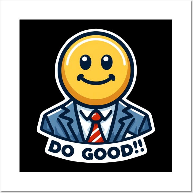 DO GOOD Emoji Wall Art by Plushism